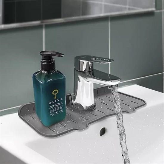 Lavabo İçin Silikon Esnek Mat Musluk Sapı Damlama Tutucu Raf Mutfak Tezgahı Sıçrama Koruma Lavabo İçin Silikon Esnek Mat Musluk Sapı Damlama Tutucu Raf Mutfak Tezgahı Sıçrama Koruma
