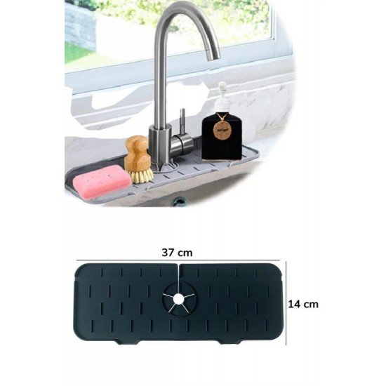 Lavabo İçin Silikon Esnek Mat Musluk Sapı Damlama Tutucu Raf Mutfak Tezgahı Sıçrama Koruma Lavabo İçin Silikon Esnek Mat Musluk Sapı Damlama Tutucu Raf Mutfak Tezgahı Sıçrama Koruma