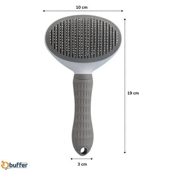 Kedi Köpek Tüy Toplayıcı Kendini Temizleyebilen Ergonomik Rahat Evcil Hayvan Tarağı Gri Kedi Köpek Tüy Toplayıcı Kendini Temizleyebilen Ergonomik Rahat Evcil Hayvan Tarağı Gri