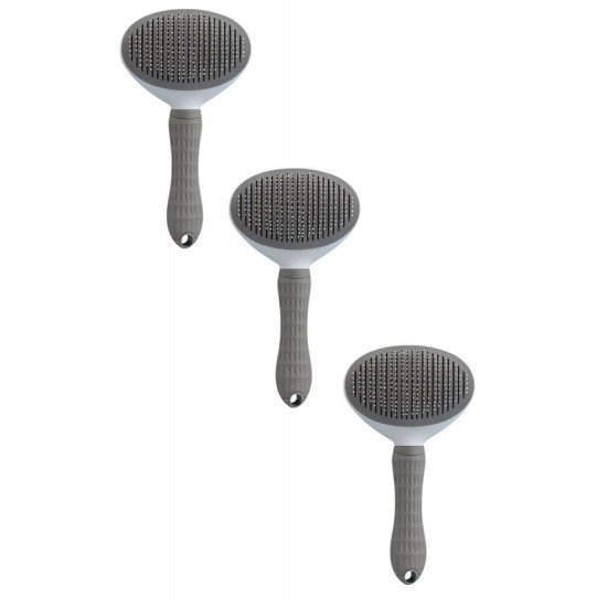 Kedi Köpek Tüy Toplayıcı Kendini Temizleyebilen Ergonomik Rahat Evcil Hayvan Tarağı Gri Kedi Köpek Tüy Toplayıcı Kendini Temizleyebilen Ergonomik Rahat Evcil Hayvan Tarağı Gri