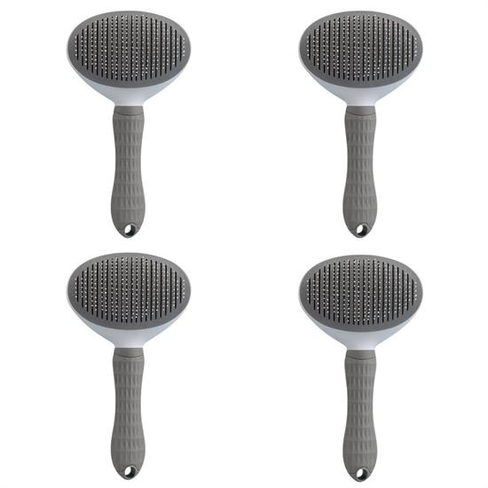 Kedi Köpek Tüy Toplayıcı Kendini Temizleyebilen Ergonomik Rahat Evcil Hayvan Tarağı Gri Kedi Köpek Tüy Toplayıcı Kendini Temizleyebilen Ergonomik Rahat Evcil Hayvan Tarağı Gri