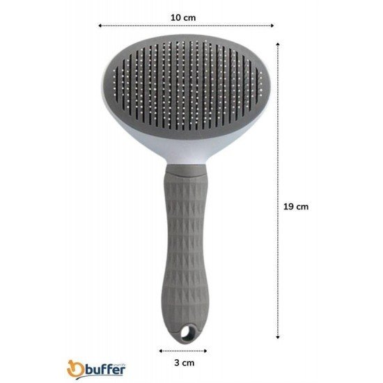 Kedi Köpek Tüy Toplayıcı Kendini Temizleyebilen Ergonomik Rahat Evcil Hayvan Tarağı Gri Kedi Köpek Tüy Toplayıcı Kendini Temizleyebilen Ergonomik Rahat Evcil Hayvan Tarağı Gri