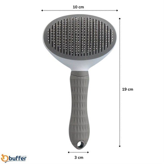 Kedi Köpek Tüy Toplayıcı Kendini Temizleyebilen Ergonomik Rahat Evcil Hayvan Tarağı Gri Kedi Köpek Tüy Toplayıcı Kendini Temizleyebilen Ergonomik Rahat Evcil Hayvan Tarağı Gri