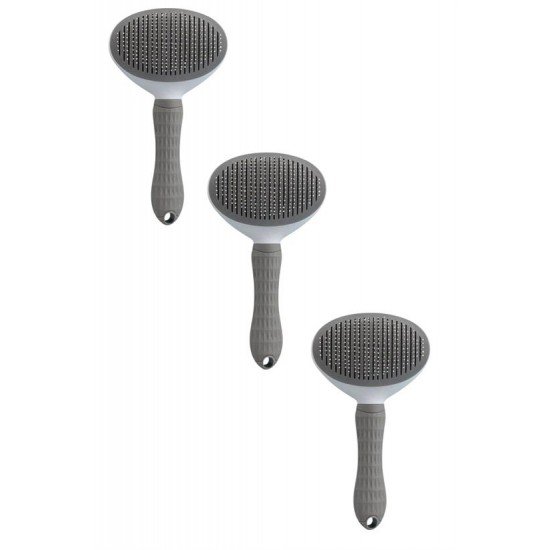 Kedi Köpek Tüy Toplayıcı Kendini Temizleyebilen Ergonomik Rahat Evcil Hayvan Tarağı Gri Kedi Köpek Tüy Toplayıcı Kendini Temizleyebilen Ergonomik Rahat Evcil Hayvan Tarağı Gri