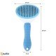 Kedi Köpek Tüy Toplayıcı Kendini Temizleyebilen Ergonomik Saplı Evcil Hayvan Tarağı Mavi 