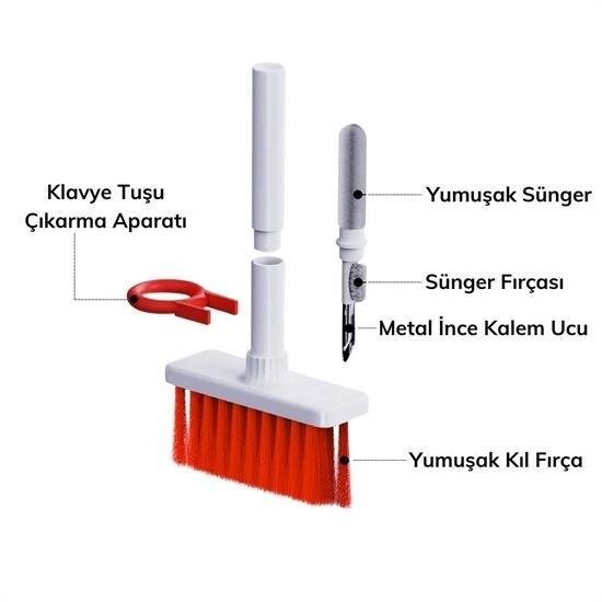 Çok Amaçlı Kırmızı Hassas Fırça Başlıklı Bilgisayar Laptop Temizleme Fırçası Çok Amaçlı Kırmızı Hassas Fırça Başlıklı Bilgisayar Laptop Temizleme Fırçası
