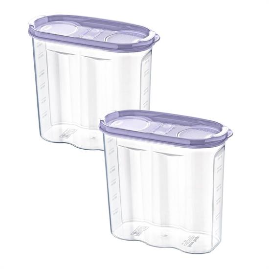 2 Kapaklı Ölçekli Erzak Kuru Gıda Saklama Kutusu Kabı 2,4 Litre-SA940 2 Kapaklı Ölçekli Erzak Kuru Gıda Saklama Kutusu Kabı 2,4 Litre-SA940