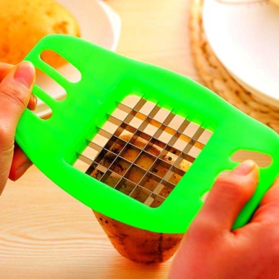 Kare Dizayn Pratik Kolay Patates Dilimeme Aleti Aparatı Bıçağı Kare Dizayn Pratik Kolay Patates Dilimeme Aleti Aparatı Bıçağı