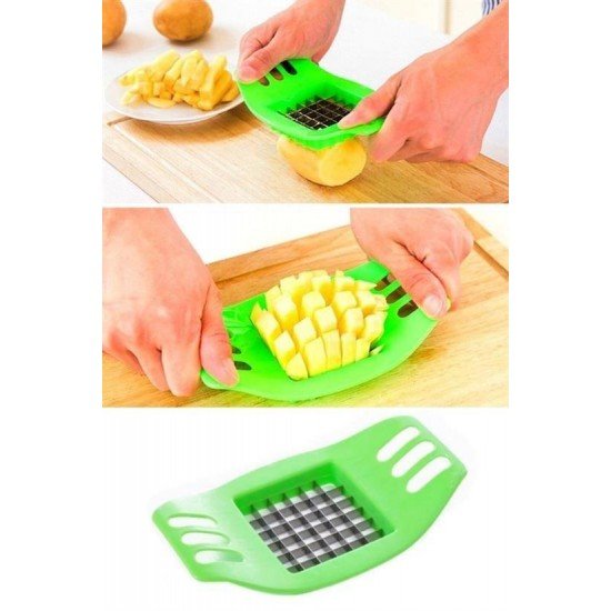 Kare Dizayn Pratik Kolay Patates Dilimeme Aleti Aparatı Bıçağı Kare Dizayn Pratik Kolay Patates Dilimeme Aleti Aparatı Bıçağı