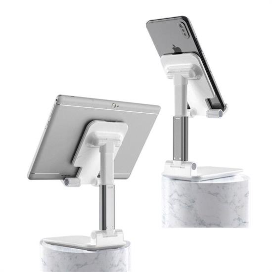 Beyaz Aynalı Cep Telefonu Sabitleyici Stand Katlanabilir Ayarlanabilir Telefon Standı Beyaz Aynalı Cep Telefonu Sabitleyici Stand Katlanabilir Ayarlanabilir Telefon Standı