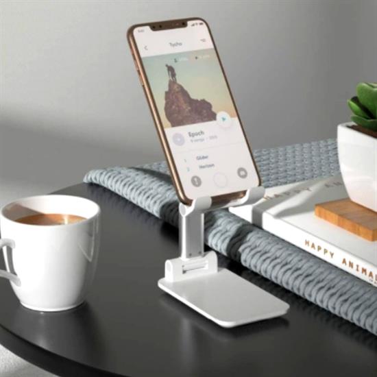 Beyaz Aynalı Cep Telefonu Sabitleyici Stand Katlanabilir Ayarlanabilir Telefon Standı Beyaz Aynalı Cep Telefonu Sabitleyici Stand Katlanabilir Ayarlanabilir Telefon Standı