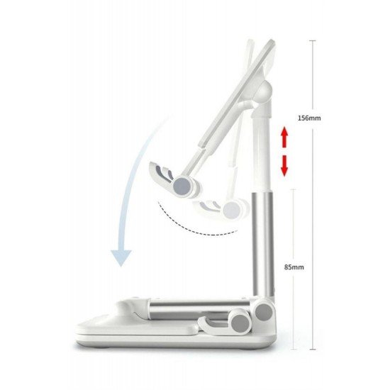 Beyaz Aynalı Cep Telefonu Sabitleyici Stand Katlanabilir Ayarlanabilir Telefon Standı Beyaz Aynalı Cep Telefonu Sabitleyici Stand Katlanabilir Ayarlanabilir Telefon Standı