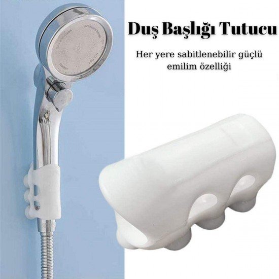 Su Geçirmeyen Dayanıklı Kancalı Banyo Duş Başlığı Askı Tutucu Silikon Güçlü Vantuz Vakum Aparatı Su Geçirmeyen Dayanıklı Kancalı Banyo Duş Başlığı Askı Tutucu Silikon Güçlü Vantuz Vakum Aparatı