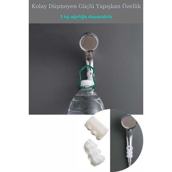 Su Geçirmeyen Dayanıklı Kancalı Banyo Duş Başlığı Askı Tutucu Silikon Güçlü Vantuz Vakum Aparatı Su Geçirmeyen Dayanıklı Kancalı Banyo Duş Başlığı Askı Tutucu Silikon Güçlü Vantuz Vakum Aparatı