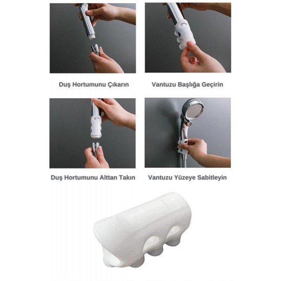 Su Geçirmeyen Dayanıklı Kancalı Banyo Duş Başlığı Askı Tutucu Silikon Güçlü Vantuz Vakum Aparatı Su Geçirmeyen Dayanıklı Kancalı Banyo Duş Başlığı Askı Tutucu Silikon Güçlü Vantuz Vakum Aparatı