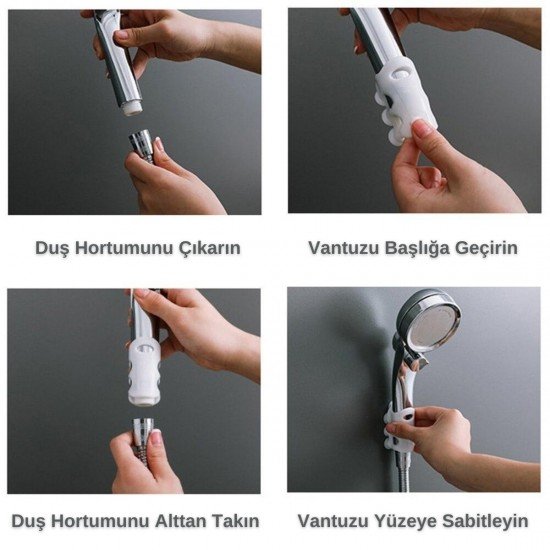 Su Geçirmeyen Dayanıklı Kancalı Banyo Duş Başlığı Askı Tutucu Silikon Güçlü Vantuz Vakum Aparatı Su Geçirmeyen Dayanıklı Kancalı Banyo Duş Başlığı Askı Tutucu Silikon Güçlü Vantuz Vakum Aparatı