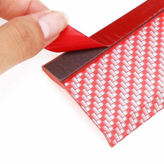 Kırmızı Renkli 2,5 Metre Araba Oto Ön Tampon Koruyucu Kauçuk Pratik Tampon Şerit Bant Döşeme Kiti Kırmızı Renkli 2,5 Metre Araba Oto Ön Tampon Koruyucu Kauçuk Pratik Tampon Şerit Bant Döşeme Kiti
