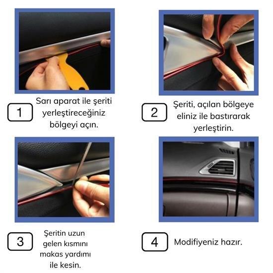 Mavi Araba Oto Trim Dekorasyon Şeridi Kauçuk Elastik Kolay Kurulum 5 metre Şerit Bant Mavi Araba Oto Trim Dekorasyon Şeridi Kauçuk Elastik Kolay Kurulum 5 metre Şerit Bant