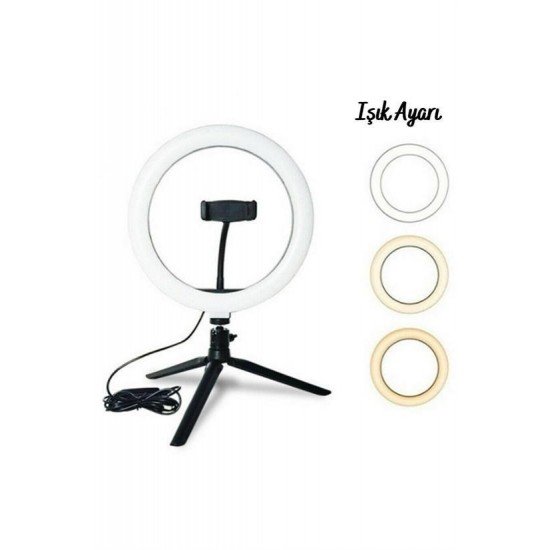 10inç 26cm Youtube Instagram Tiktok Selfie Stüdyo Video Fotoğraf Ring Light Tripod Led Halka Işık 10inç 26cm Youtube Instagram Tiktok Selfie Stüdyo Video Fotoğraf Ring Light Tripod Led Halka Işık