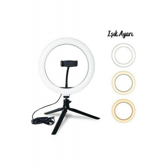 10inç 26cm Youtube Instagram Tiktok Selfie Stüdyo Video Fotoğraf Ring Light Tripod Led Halka Işık 10inç 26cm Youtube Instagram Tiktok Selfie Stüdyo Video Fotoğraf Ring Light Tripod Led Halka Işık