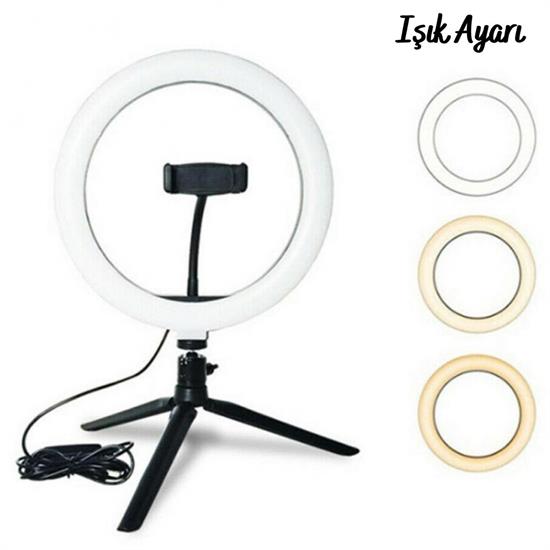 10inç 26cm Youtube Instagram Tiktok Selfie Stüdyo Video Fotoğraf Ring Light Tripod Led Halka Işık 10inç 26cm Youtube Instagram Tiktok Selfie Stüdyo Video Fotoğraf Ring Light Tripod Led Halka Işık
