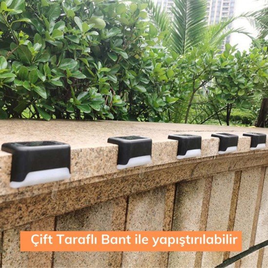 Solar Güneş Enerjili Şarj Edilen Köşebent Merdiven Veranda Bahçe Yolu Led Lamba Işık 4 Adet Solar Güneş Enerjili Şarj Edilen Köşebent Merdiven Veranda Bahçe Yolu Led Lamba Işık 4 Adet