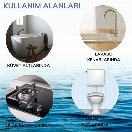 Su Sızdırmaz Banyo Mutfak Lavabo Küvet İzolasyon Şerit Bant Su Sızdırmaz Banyo Mutfak Lavabo Küvet İzolasyon Şerit Bant