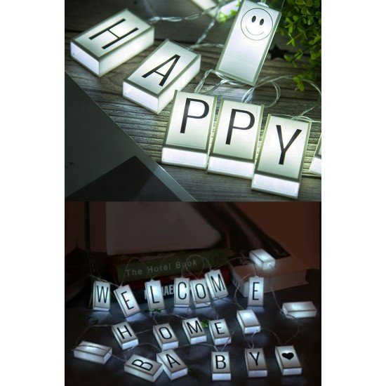 10lu Lightbox Işıklı Harf Mesaj Panosu Dekoratif Harf Işık Zinciri 10lu Lightbox Işıklı Harf Mesaj Panosu Dekoratif Harf Işık Zinciri