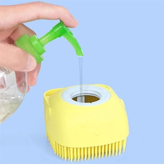 Yumuşak Silikon Malzemeli Esnek Jel Hazneli Masaj Fonksiyonlu Etkili Banyo Duş Kese Lifi 