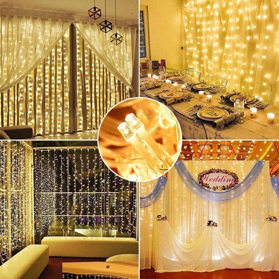 2x2 Metre 320 Led 8 Fonskiyonlu Dekoratif Led Günışığı Perde 2x2 Metre 320 Led 8 Fonskiyonlu Dekoratif Led Günışığı Perde