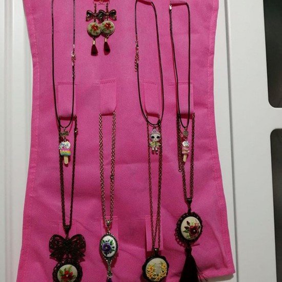 Elbise Şeklinde Takı Organizeri - Pembe Elbise Şeklinde Takı Organizeri - Pembe
