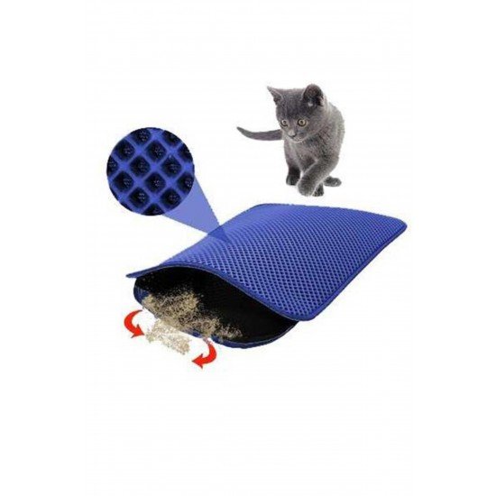 Kedi Tuvalet Önü Kum Toplayıcı Temizleyici Elekli Gri Paspas Kedi Tuvalet Önü Kum Toplayıcı Temizleyici Elekli Gri Paspas
