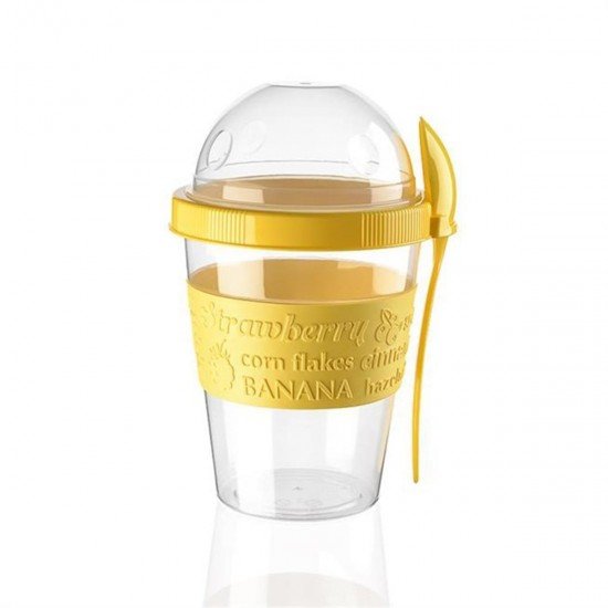 Taken Go Kapaklı Kaşıklı Pratik Taşınabilir Meyveli Yoğurt Kabı Taken Go Kapaklı Kaşıklı Pratik Taşınabilir Meyveli Yoğurt Kabı