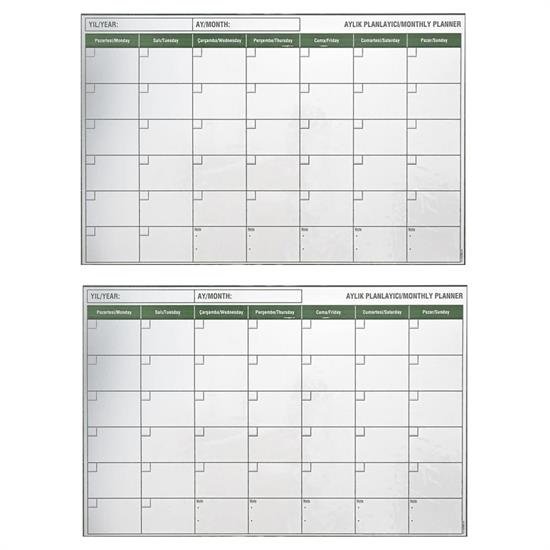 Manyetik Yapışkanlı Bir Aylık Program Planlayıcı Takvim 85x56 cm Manyetik Yapışkanlı Bir Aylık Program Planlayıcı Takvim 85x56 cm