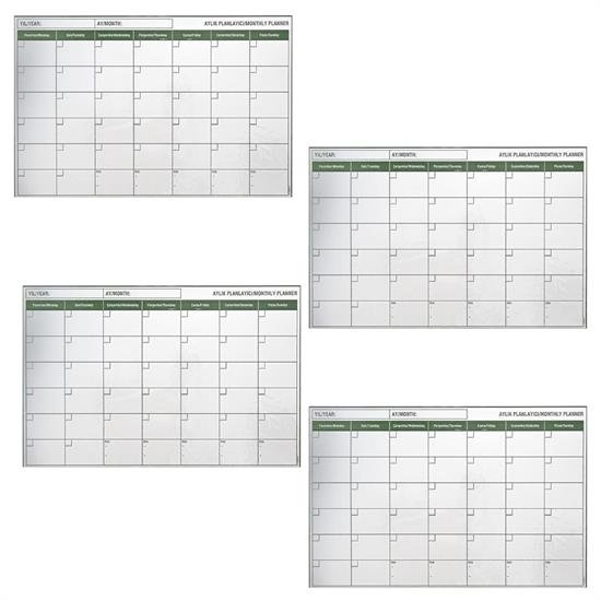 Manyetik Yapışkanlı Bir Aylık Program Planlayıcı Takvim 85x56 cm Manyetik Yapışkanlı Bir Aylık Program Planlayıcı Takvim 85x56 cm