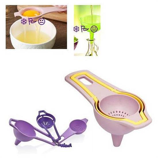 Pratik Yumurta Süzgeci Mini Süzgeç Huni Seti Hepsi Bir Arada Pratik Yumurta Süzgeci Mini Süzgeç Huni Seti Hepsi Bir Arada