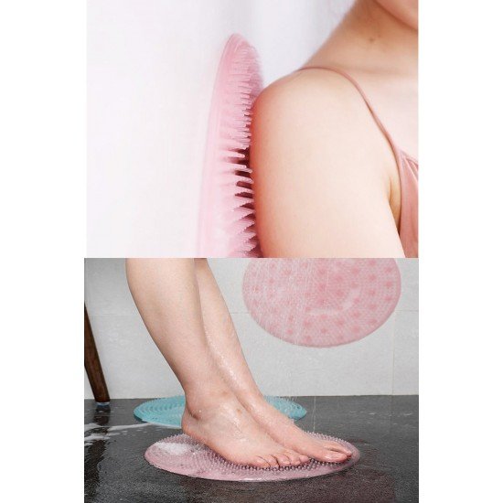 Silikon Fırçalı Banyo Masaj Matı ve Ayaklar için Topuk Masaj Paspası Silikon Fırçalı Banyo Masaj Matı ve Ayaklar için Topuk Masaj Paspası