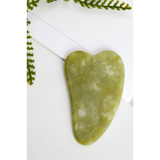 Çift Taraflı 2li Cilt Yüz Masaj Aleti Jade Roller Yeşim  Taşı Seti