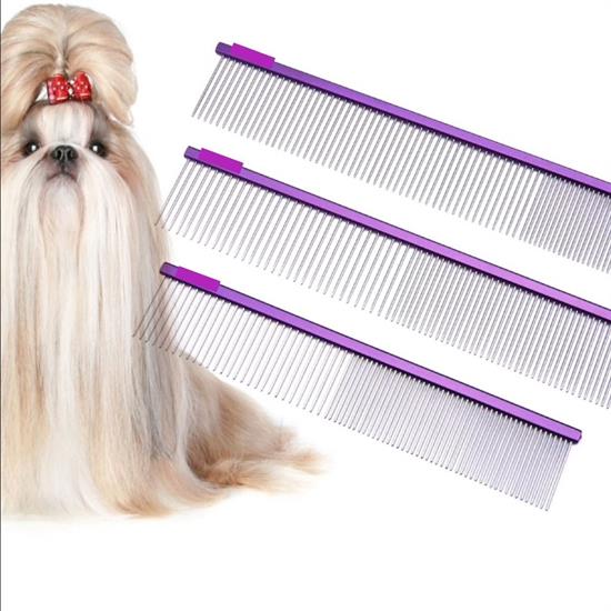 Parlak Metal Köpek Tarağı Renkli Pet Köpek Pire Tımar Tarağı Köpek Tüyü Tarama Parlak Metal Köpek Tarağı Renkli Pet Köpek Pire Tımar Tarağı Köpek Tüyü Tarama