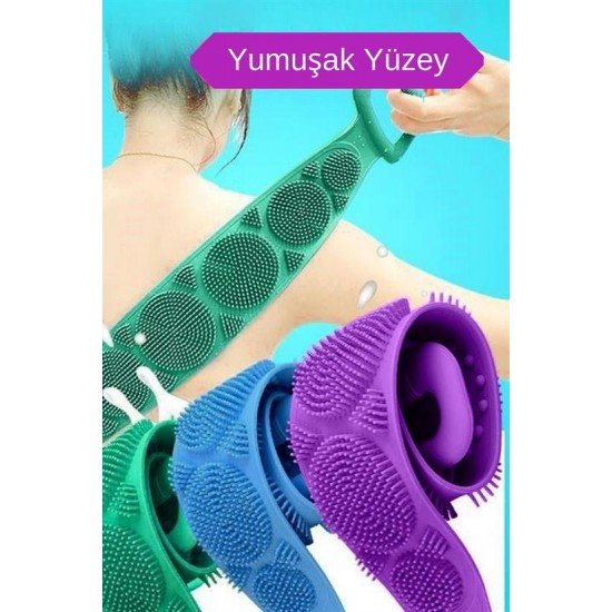 Çift Taraflı Banyo Hamam Lifi Silikon Masajlı Yumuşak Duş Lifi Uzun Ömürlü Hazır Banyo Kesesi Çift Taraflı Banyo Hamam Lifi Silikon Masajlı Yumuşak Duş Lifi Uzun Ömürlü Hazır Banyo Kesesi