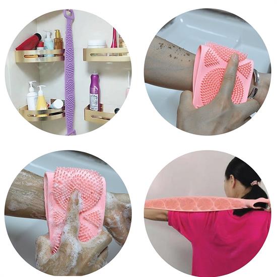 Çift Taraflı Banyo Hamam Lifi Silikon Masajlı Yumuşak Duş Lifi Uzun Ömürlü Hazır Banyo Kesesi Çift Taraflı Banyo Hamam Lifi Silikon Masajlı Yumuşak Duş Lifi Uzun Ömürlü Hazır Banyo Kesesi