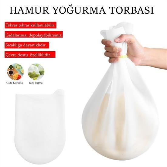 Orta Hamur Torbası Silikon Şeffaf Hamur Yoğurma Torbası Ekmek Makarna Mantı Hamuru Kolay Yoğurma Orta Hamur Torbası Silikon Şeffaf Hamur Yoğurma Torbası Ekmek Makarna Mantı Hamuru Kolay Yoğurma