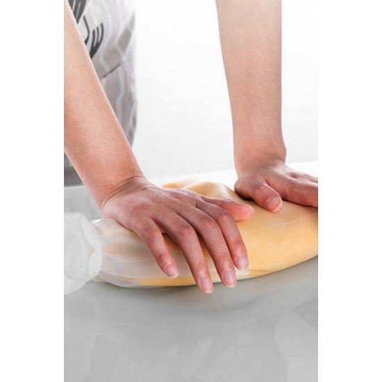Orta Hamur Torbası Silikon Şeffaf Hamur Yoğurma Torbası Ekmek Makarna Mantı Hamuru Kolay Yoğurma Orta Hamur Torbası Silikon Şeffaf Hamur Yoğurma Torbası Ekmek Makarna Mantı Hamuru Kolay Yoğurma