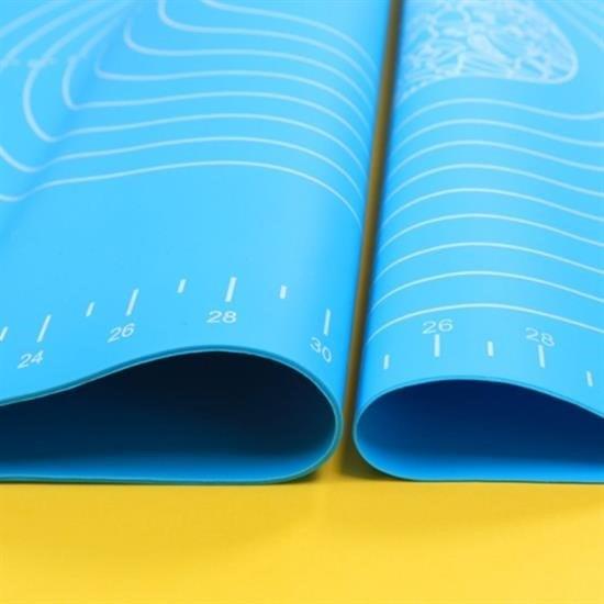 40*50 cm Silikon Ölçekli Kullanımı Kolay Hamur Açma Matı Ekmek Mantı Makarna Hamuru Yoğurma  Matı