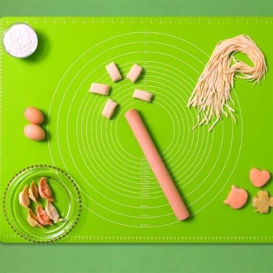 40*50 cm Silikon Ölçekli Kullanımı Kolay Hamur Açma Matı Ekmek Mantı Makarna Hamuru Yoğurma  Matı