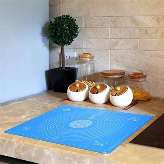 40*50 cm Silikon Ölçekli Kullanımı Kolay Hamur Açma Matı Ekmek Mantı Makarna Hamuru Yoğurma  Matı