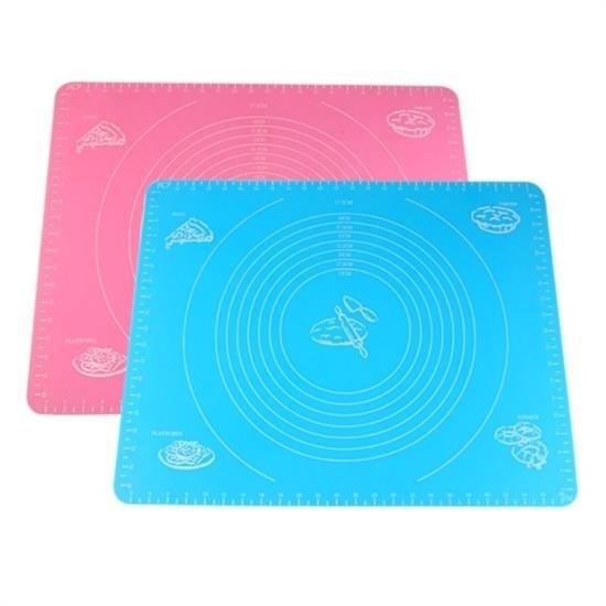 40*50 cm Silikon Ölçekli Kullanımı Kolay Hamur Açma Matı Ekmek Mantı Makarna Hamuru Yoğurma  Matı