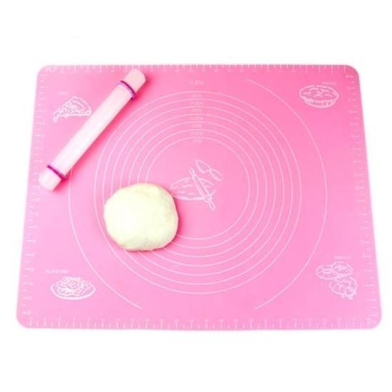 40*50 cm Silikon Ölçekli Kullanımı Kolay Hamur Açma Matı Ekmek Mantı Makarna Hamuru Yoğurma  Matı
