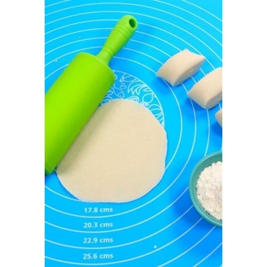 40*50 cm Silikon Ölçekli Kullanımı Kolay Hamur Açma Matı Ekmek Mantı Makarna Hamuru Yoğurma  Matı