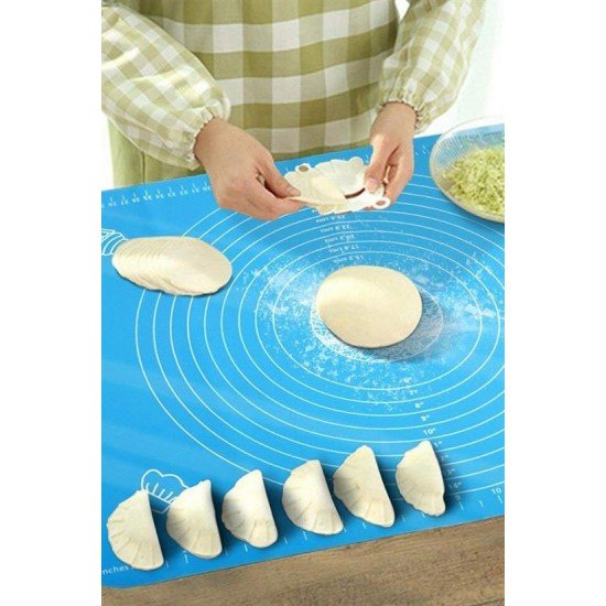 40*50 cm Silikon Ölçekli Kullanımı Kolay Hamur Açma Matı Ekmek Mantı Makarna Hamuru Yoğurma  Matı
